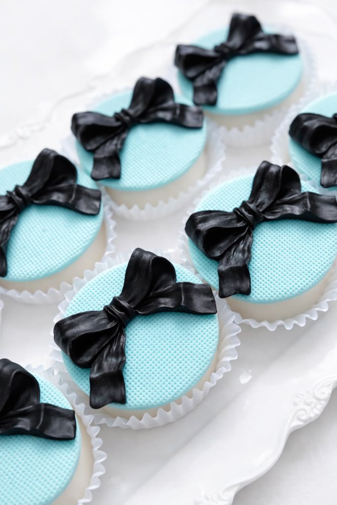 Cupcakes Azul Tiffany (6 un)
