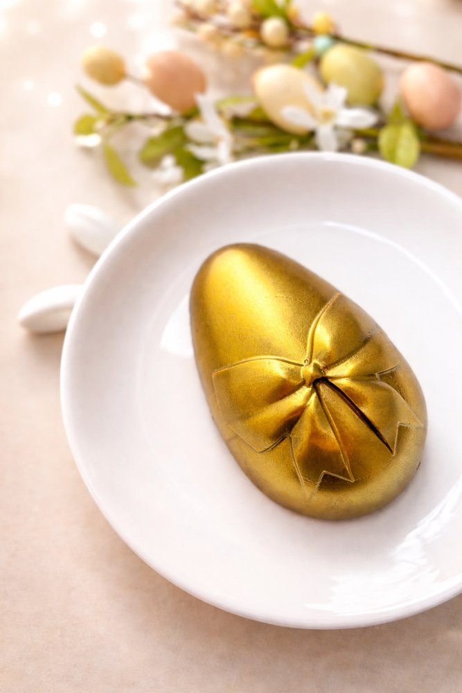 Ovo de Páscoa Dourado